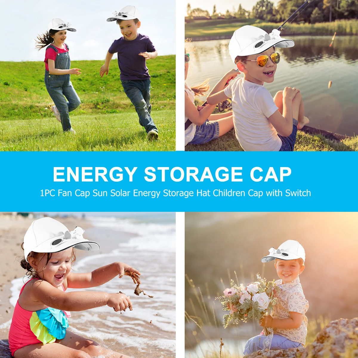 1pc Fan Hat For Kids Summer Sun Block Cap Cotton Material Storage Children Hat Outdoor Party Supplies
1pc Fan Hat For Kids Summer Sun Block Cap Cotton Material Storage Children Hat Outdoor Party Supplies