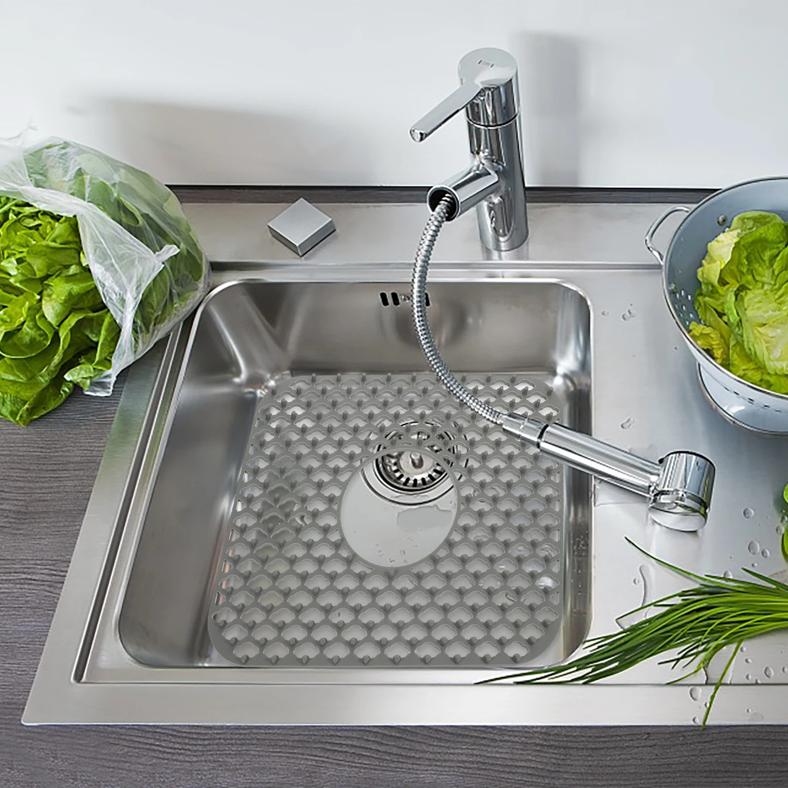 Silicone Wash Basin Mat Non Slip Draining Pad Kitchen Sink Hollow Design Heat Insulation Anti Scalding Flexible Easy Clean
Silicone Wash Basin Mat Non Slip Draining Pad Kitchen Sink Hollow Design Heat Insulation Anti Scalding Flexible Easy Clean