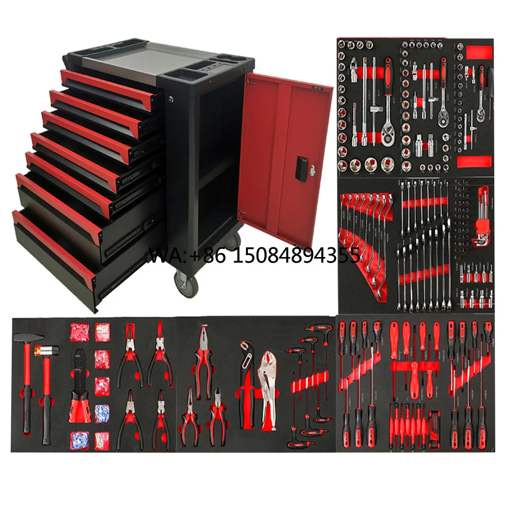 CE Customizable 7 Drawers Lockable Roller High Capacity Tool Cabinet 420 Sets for Car Repair with OEM Support Herramientas
CE Customizable 7 Drawers Lockable Roller High Capacity Tool Cabinet 420 Sets for Car Repair with OEM Support Herramientas
