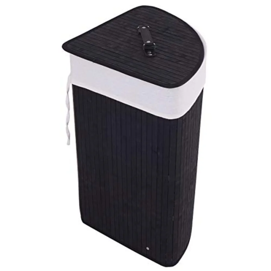 Corner Laundry Hamper with Lid and Removable Liner, Washing Clothes Basket Storage Bin with Handle, Suitable for Bedroom, Bathr
Corner Laundry Hamper with Lid and Removable Liner, Washing Clothes Basket Storage Bin with Handle, Suitable for Bedroom, Bathr