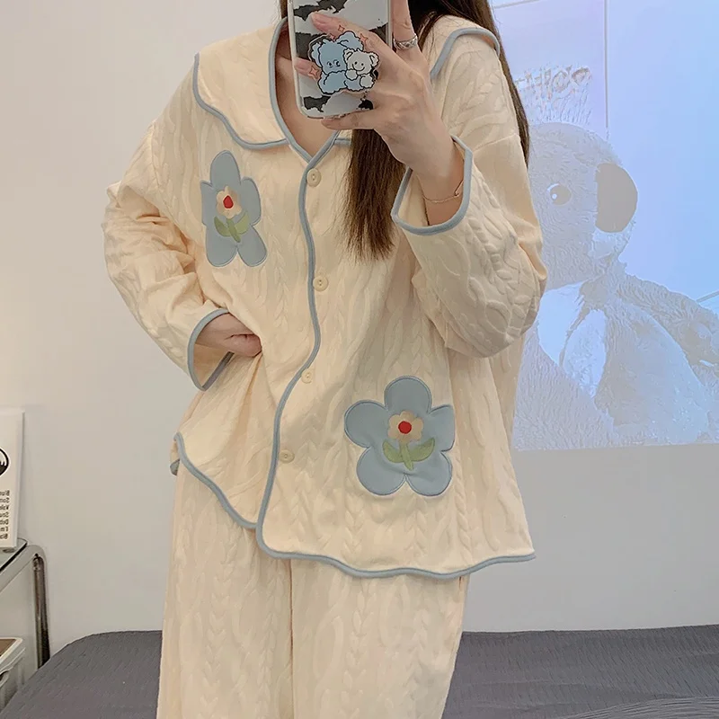 Adorable Girl's plus Size 300 Pounds Sleepwear Set Long Sleeve Long Pants Home Clothes Two-Piece Set Sweet Style Polyester Fiber
Adorable Girl's plus Size 300 Pounds Sleepwear Set Long Sleeve Long Pants Home Clothes Two-Piece Set Sweet Style Polyester Fiber