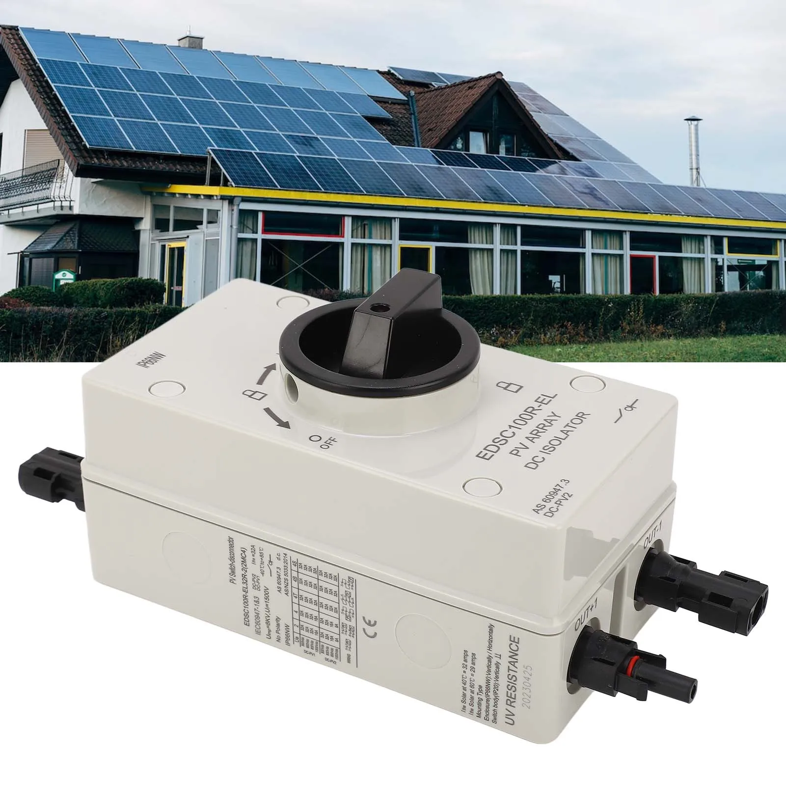PV Isolator 32A IP66 Waterproof Quick Switching Photovoltaic Disconnect 1000V PV Isolator PV Isolator
PV Isolator 32A IP66 Waterproof Quick Switching Photovoltaic Disconnect 1000V PV Isolator PV Isolator