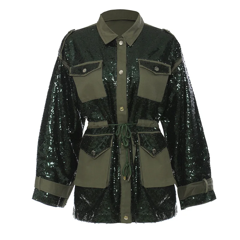 TEELYNN Long Sleeve Sequins Jackets for Women Casual Lapel Four Pocket Baseball Jacket Autumn 2022 Boho Vintage Coats Outwear
TEELYNN Long Sleeve Sequins Jackets for Women Casual Lapel Four Pocket Baseball Jacket Autumn 2022 Boho Vintage Coats Outwear