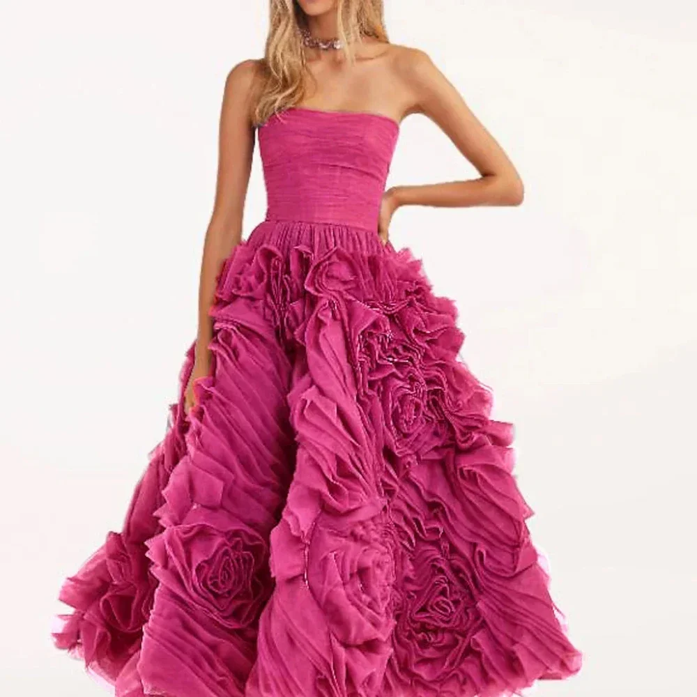 Customized High quality Formal Retro Tulle Pleat Handmade Flower Ball Strapless Midi Dresses Cocktail Dresses Matching Classic
Customized High quality Formal Retro Tulle Pleat Handmade Flower Ball Strapless Midi Dresses Cocktail Dresses Matching Classic
