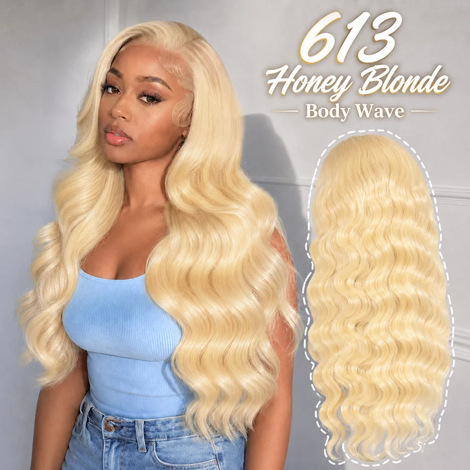 613 Blonde 13x6 Lace Front Wig Human Hair 200% Density Body Wave Blonde Lace Frontal Wigs Natural Hairline With Baby Hair
613 Blonde 13x6 Lace Front Wig Human Hair 200% Density Body Wave Blonde Lace Frontal Wigs Natural Hairline With Baby Hair