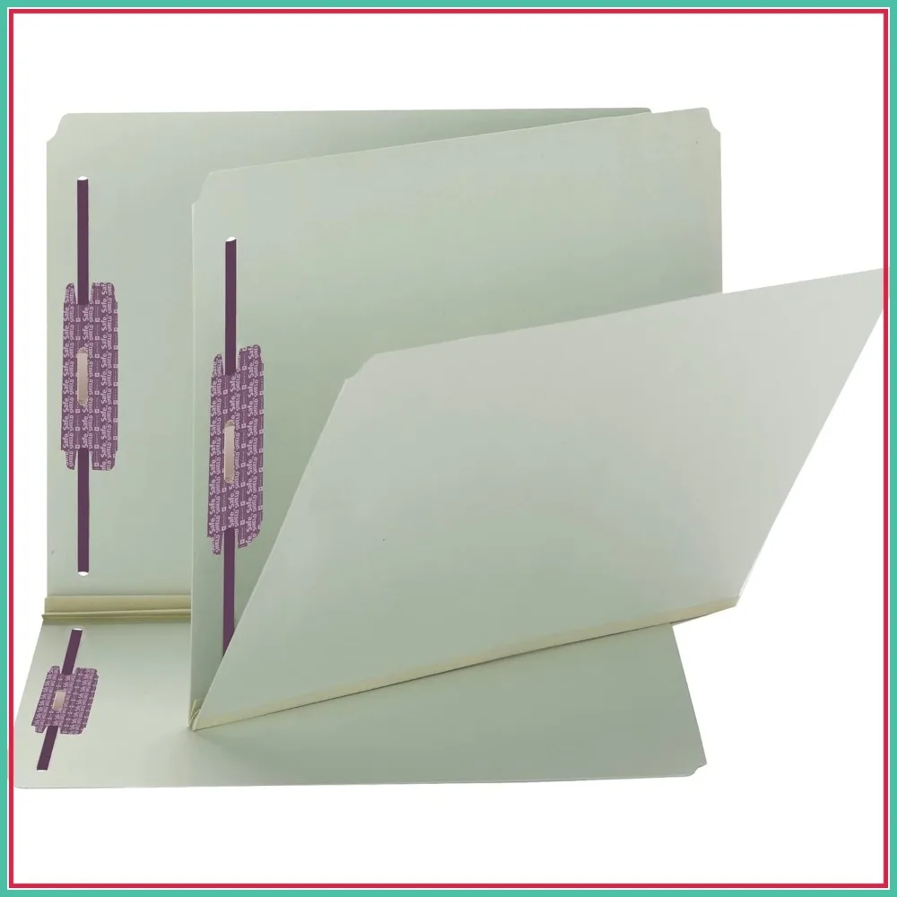 Pressboard File Folder with SafeSHIELD Fasteners, 2 Fasteners, Straight Tab, 2" Expansion, Letter Size, Gray/Green, 25 Pack
Pressboard File Folder with SafeSHIELD Fasteners, 2 Fasteners, Straight Tab, 2" Expansion, Letter Size, Gray/Green, 25 Pack