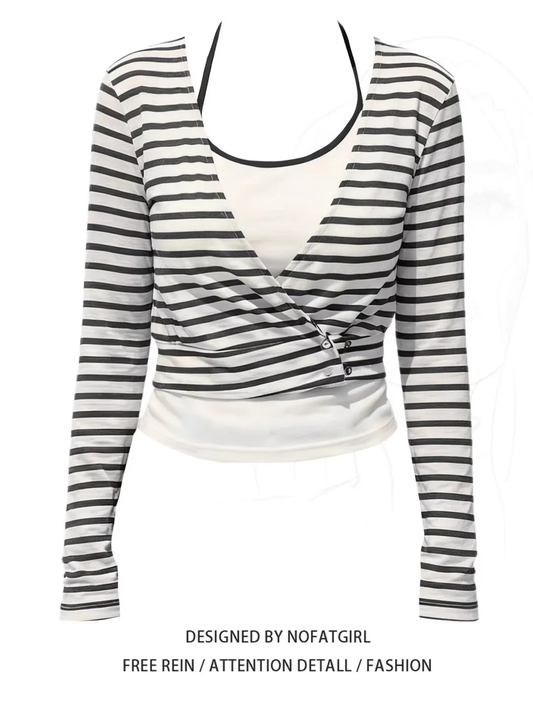plus Size Slim Fit Striped Long Sleeve T-Shirt Women's Spring Design Age Reduction Set Casual Commute Style Summer Spring
plus Size Slim Fit Striped Long Sleeve T-Shirt Women's Spring Design Age Reduction Set Casual Commute Style Summer Spring