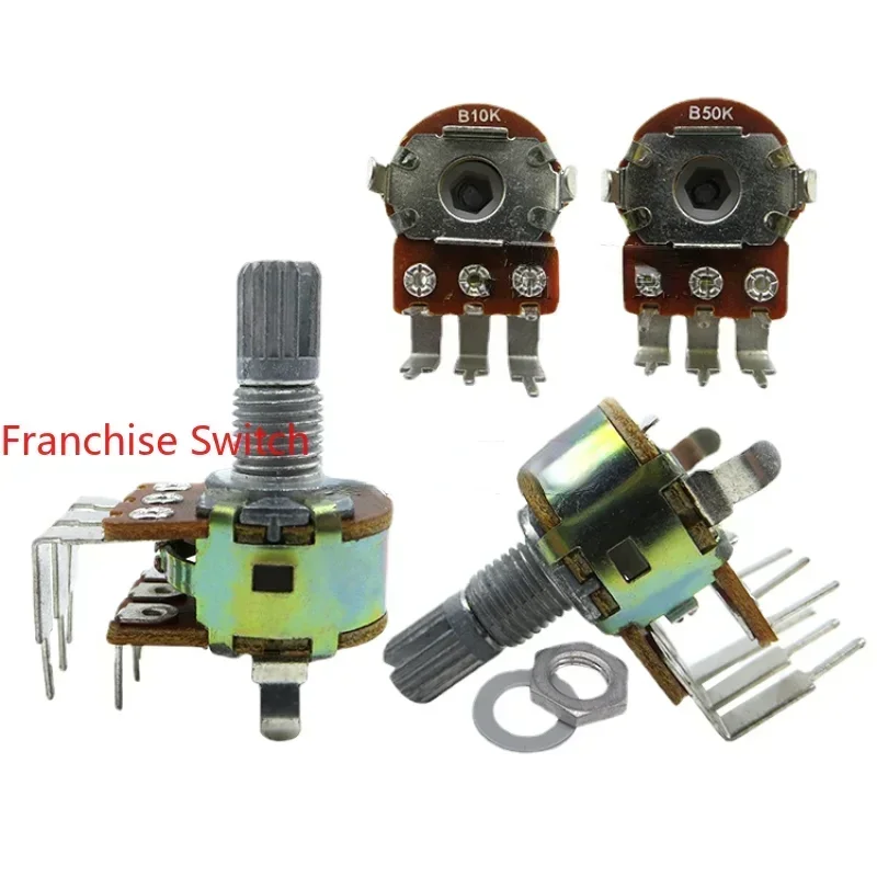 10PCS D1010 Series 16 Type B10K B50K 15MM Flower Shaft Dual Volume Potentiometer
10PCS D1010 Series 16 Type B10K B50K 15MM Flower Shaft Dual Volume Potentiometer