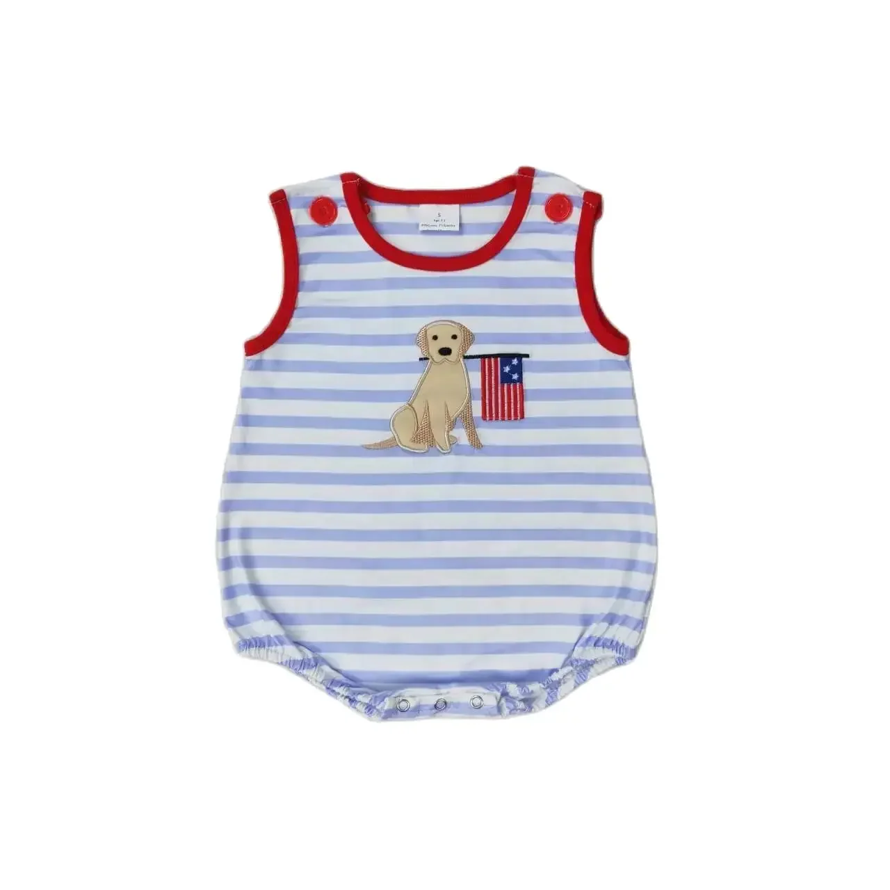 SR1080 Good Quality Baby Boy Clothes Sleeves Top Embroidery Puppy Flag Print With Jumpsuit Children Clothes
SR1080 Good Quality Baby Boy Clothes Sleeves Top Embroidery Puppy Flag Print With Jumpsuit Children Clothes