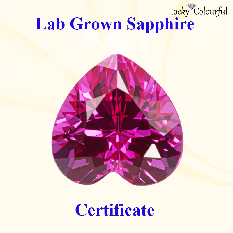 Lab Grown Sapphire Hot Pink Color Heart Shape Top Quality Charm Bead Selectable AGL Certificate for Diy Jewelry Making Bracelet
Lab Grown Sapphire Hot Pink Color Heart Shape Top Quality Charm Bead Selectable AGL Certificate for Diy Jewelry Making Bracelet
