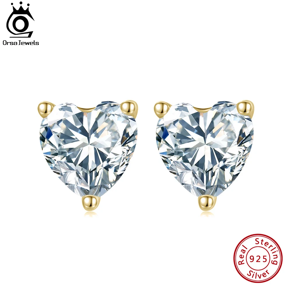 ORSA JEWELS 925 Sterling Silver Clear Heart AAAA CZ Stud Earrings for Women Simple Wedding Anniversary Silver Fine Jewelry APE59
ORSA JEWELS 925 Sterling Silver Clear Heart AAAA CZ Stud Earrings for Women Simple Wedding Anniversary Silver Fine Jewelry APE59