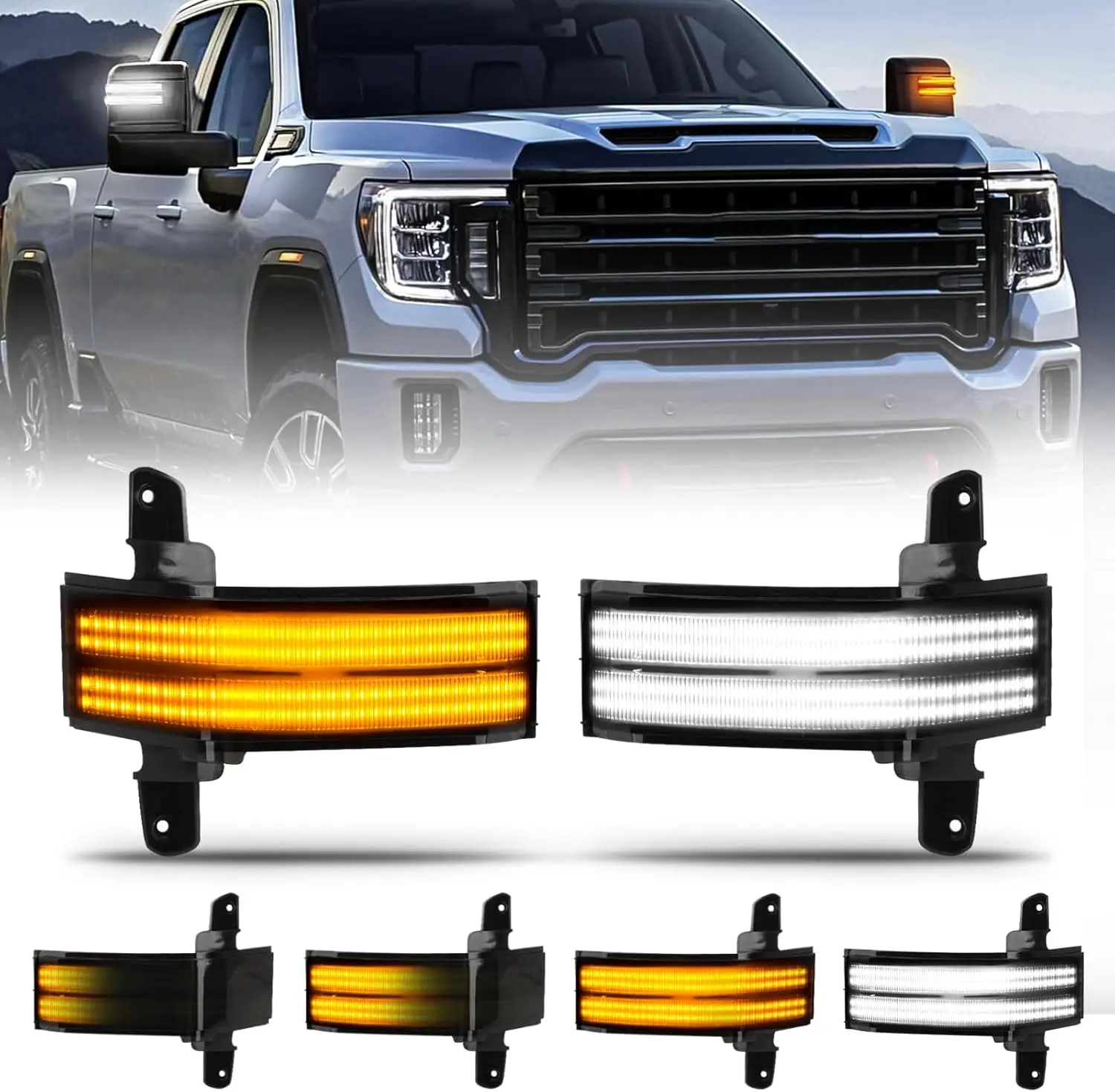2 светодиодных указателя поворота зеркала заднего вида без ошибок для Chevrolet Silverado GMC Sierra 2500 3500 2020-2023, повторная индикаторная лампа
2 светодиодных указателя поворота зеркала заднего вида без ошибок для Chevrolet Silverado GMC Sierra 2500 3500 2020-2023, повторная индикаторная лампа