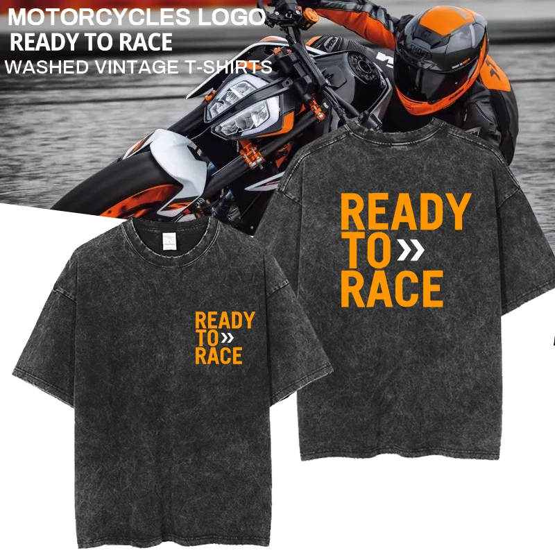 For DUKE 390 250 125 Ready To Race Summer T Shirt Motocross T-Shirt Washed Vintage T-Shirts Motorcycles Logo Men's and Women's
For DUKE 390 250 125 Ready To Race Summer T Shirt Motocross T-Shirt Washed Vintage T-Shirts Motorcycles Logo Men's and Women's