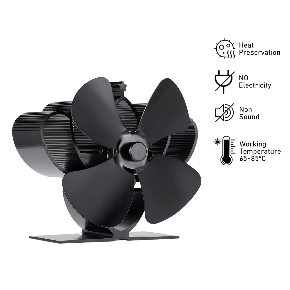 4 Blade Mini Fireplace Fan Heat Powered Stove Fan Log Wood Burner Eco Quiet Heater Winter Home Warm Efficient Heat Distribution
4 Blade Mini Fireplace Fan Heat Powered Stove Fan Log Wood Burner Eco Quiet Heater Winter Home Warm Efficient Heat Distribution