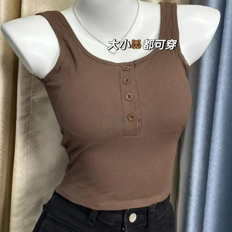 Ribbed Basic Crop Top Women Summer Four Buttons Sleeveless Cotton Casual Cropped Vest Simple Slim Tank Tops Off Shoulder Top
Ribbed Basic Crop Top Women Summer Four Buttons Sleeveless Cotton Casual Cropped Vest Simple Slim Tank Tops Off Shoulder Top