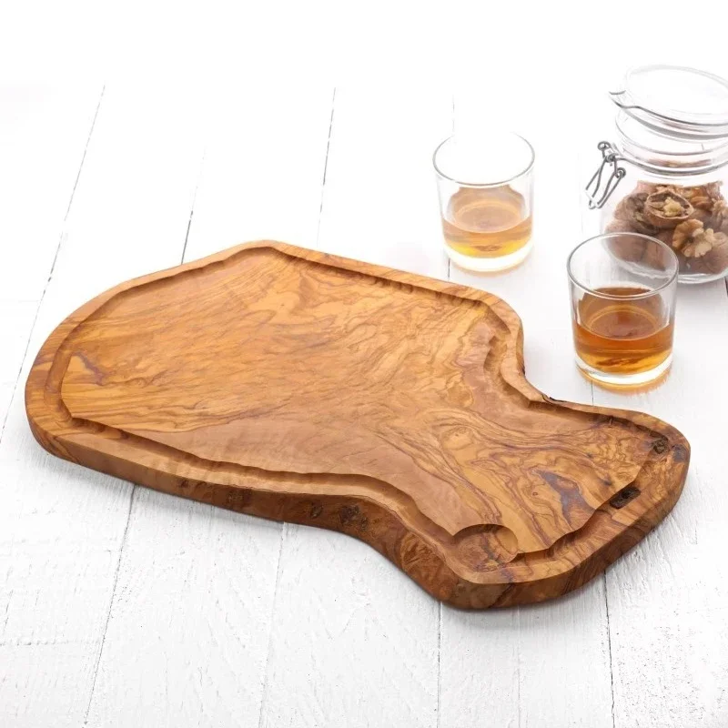 Mediterranean Olive Wood Board Handmade Rustic Olive Cutting Board with Grooved Service Tray Wooden Cheese Board
Mediterranean Olive Wood Board Handmade Rustic Olive Cutting Board with Grooved Service Tray Wooden Cheese Board
