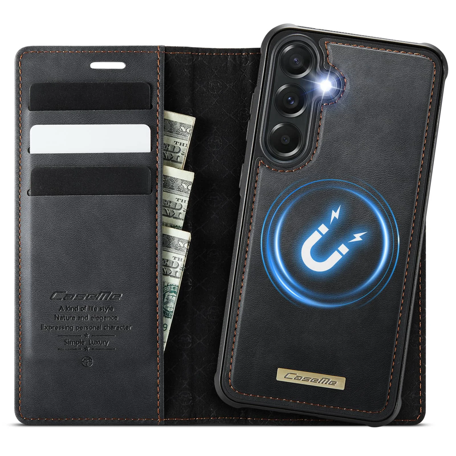 For Samsung Galaxy A57 Magnetic 2-in-1 Detachable Wallet Case MagSafe Compatible RFID Blocking Card Holder Shockproof Cover
For Samsung Galaxy A57 Magnetic 2-in-1 Detachable Wallet Case MagSafe Compatible RFID Blocking Card Holder Shockproof Cover