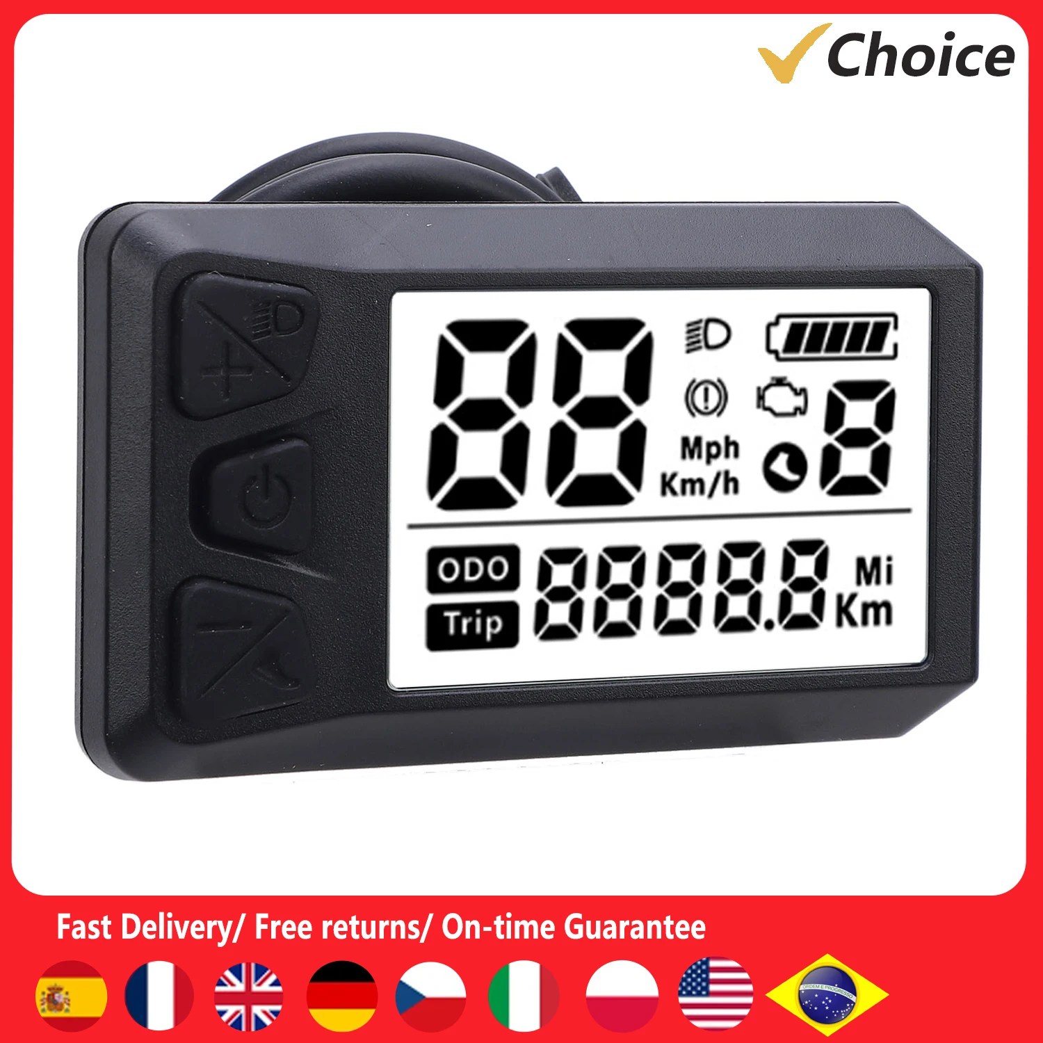 Electric Cycle LCD Display Computer Conversion Kit Control Panel for Mid Drive Motor 530S Universal for 01 02 HD LCD Display
Electric Cycle LCD Display Computer Conversion Kit Control Panel for Mid Drive Motor 530S Universal for 01 02 HD LCD Display