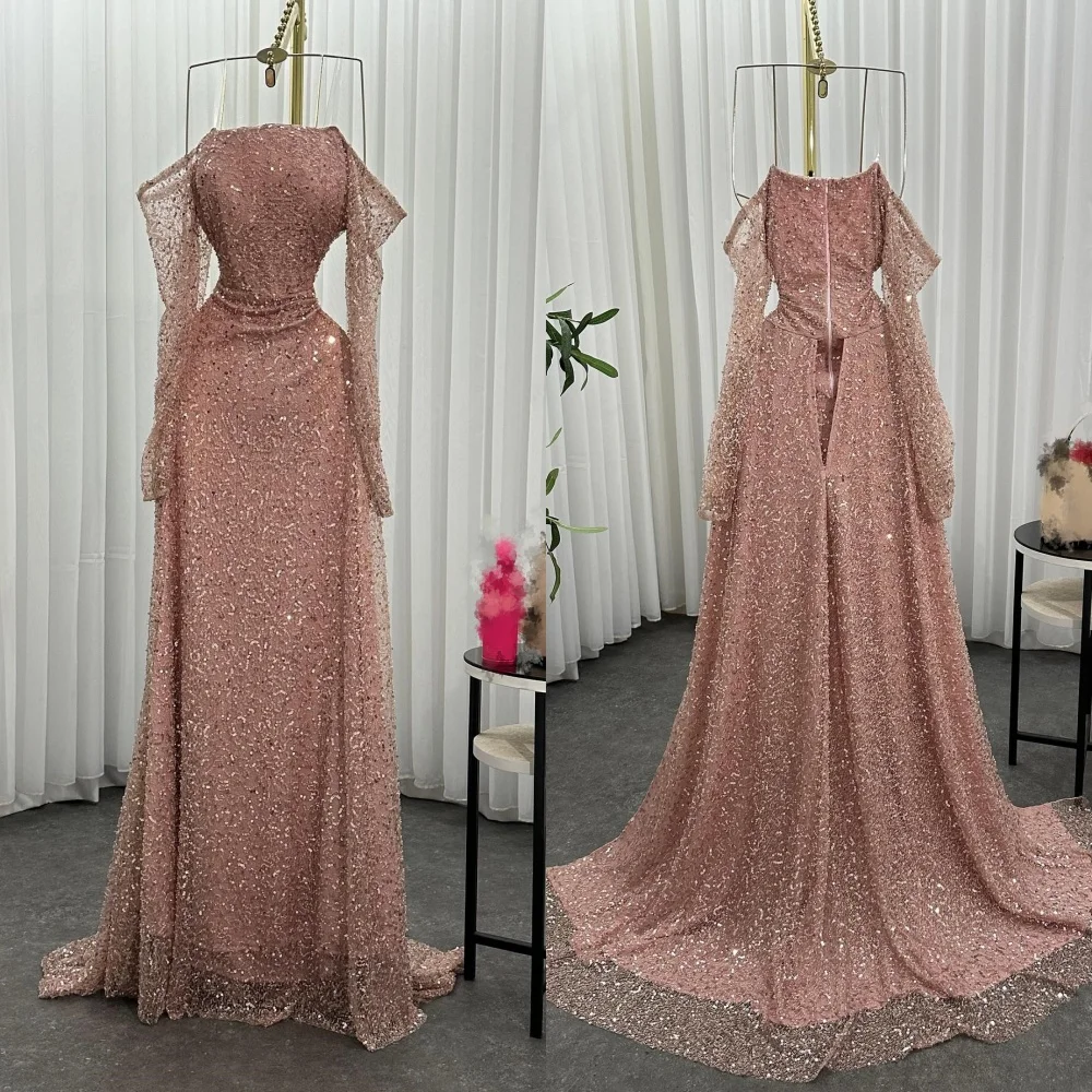 Customized Fashion Sequin Pleat Sequined A-line Off-the-shoulder Long Dresses Bespoke Occasion Quinceanera Elegant
Customized Fashion Sequin Pleat Sequined A-line Off-the-shoulder Long Dresses Bespoke Occasion Quinceanera Elegant