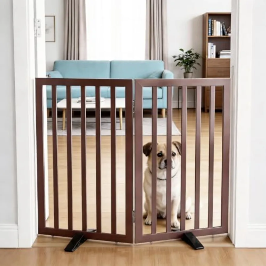 Dog Gate Indoor Freestanding Dog Fence for The House Doorways Hallways or Stairs Pet Gate Foldable Wooden Expandable 32" Height
Dog Gate Indoor Freestanding Dog Fence for The House Doorways Hallways or Stairs Pet Gate Foldable Wooden Expandable 32" Height
