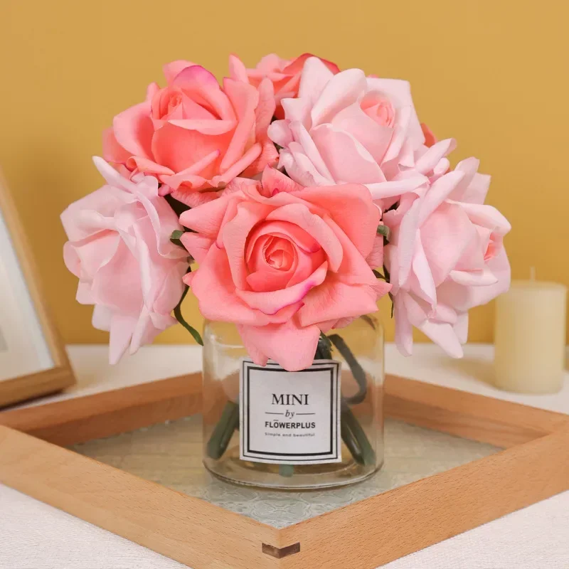 5/10Pc Luxury Latex Rose Flowers Real Touch Atificial Bridal Bouquet Wedding Decor Fake Roses Table Florals for Party Favor Home
5/10Pc Luxury Latex Rose Flowers Real Touch Atificial Bridal Bouquet Wedding Decor Fake Roses Table Florals for Party Favor Home