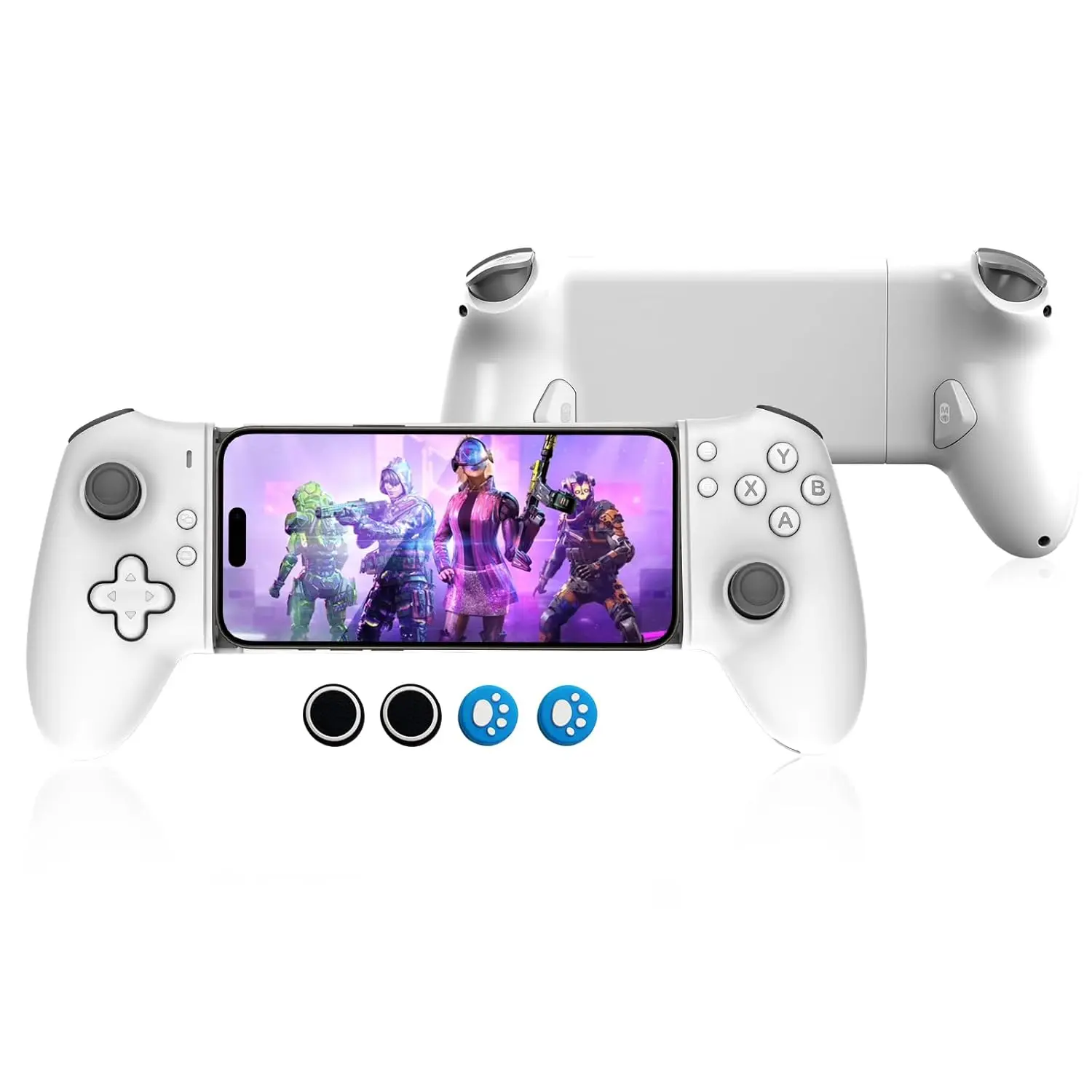 Мобильный игровой контроллер USB-C и Bluetooth для Android, ПК, Xbox, PS — двойные джойстики Hall, эргономичный дизайн (белый)
Мобильный игровой контроллер USB-C и Bluetooth для Android, ПК, Xbox, PS — двойные джойстики Hall, эргономичный дизайн (белый)