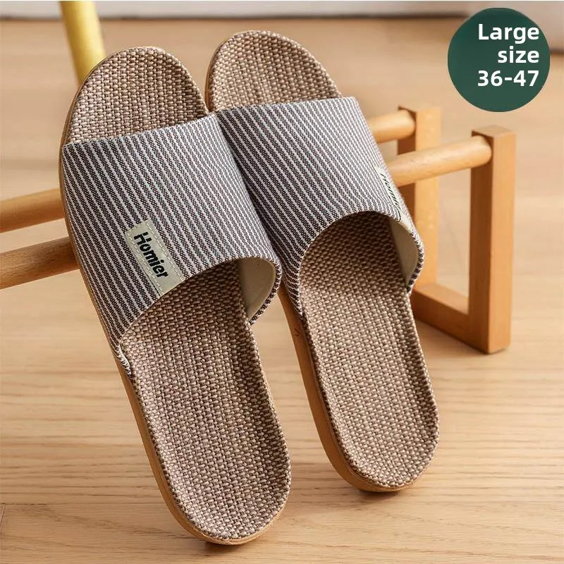 Linen Slippers Men's Summer Office Indoor Home Silent Cotton Linen Women's New Four Seasons Home Fabric Slippers Anti-Odor
Linen Slippers Men's Summer Office Indoor Home Silent Cotton Linen Women's New Four Seasons Home Fabric Slippers Anti-Odor