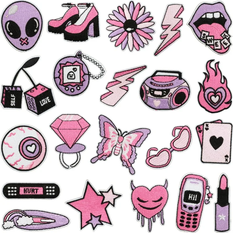 Purple Punk Cool Heart Phone Love Heart Iron-on Sew Embroidery Badge Patches DIY T-shirt Hat Backpack Clothing Appliques Sticker
Purple Punk Cool Heart Phone Love Heart Iron-on Sew Embroidery Badge Patches DIY T-shirt Hat Backpack Clothing Appliques Sticker