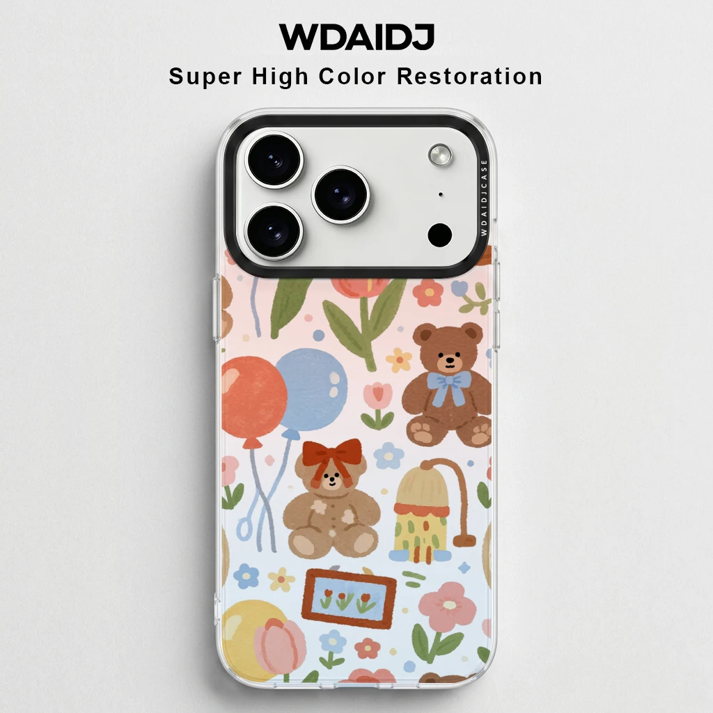 Teddy Bear and Flower Print Clear Phone Case for iPhone 13 14 15 16 17 Cartoon Pattern Anti Yellow Shockproof Protective Cover
Teddy Bear and Flower Print Clear Phone Case for iPhone 13 14 15 16 17 Cartoon Pattern Anti Yellow Shockproof Protective Cover