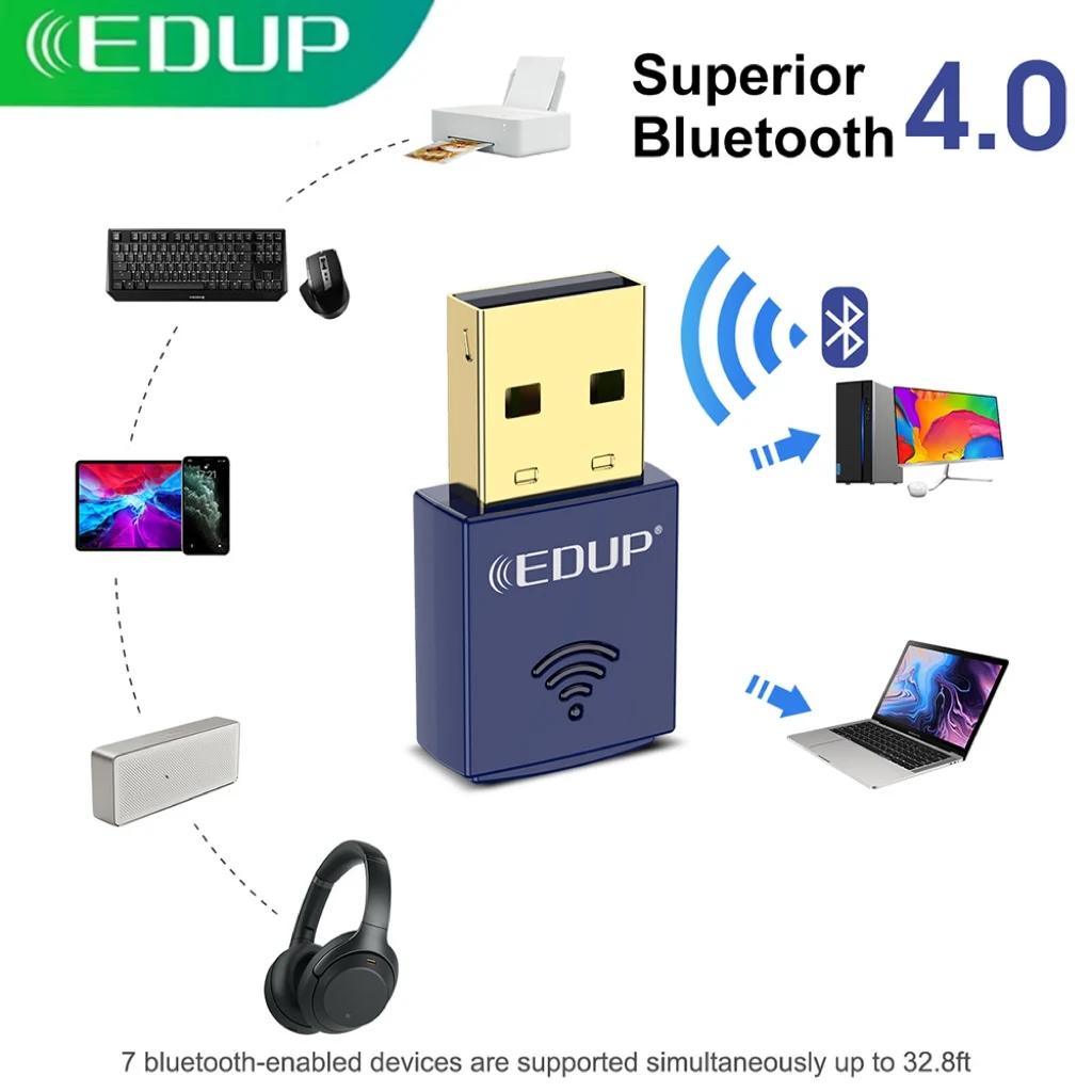 EDUP 8568 150 Мбит/с Мини-Wi-Fi USB-адаптер Bluetooth 4 0 Беспроводная сетевая карта 2 4 ГГц Стабильный сигнал USB 2.0 Ключ для ПК Ноутбук
EDUP 8568 150 Мбит/с Мини-Wi-Fi USB-адаптер Bluetooth 4 0 Беспроводная сетевая карта 2 4 ГГц Стабильный сигнал USB 2.0 Ключ для ПК Ноутбук