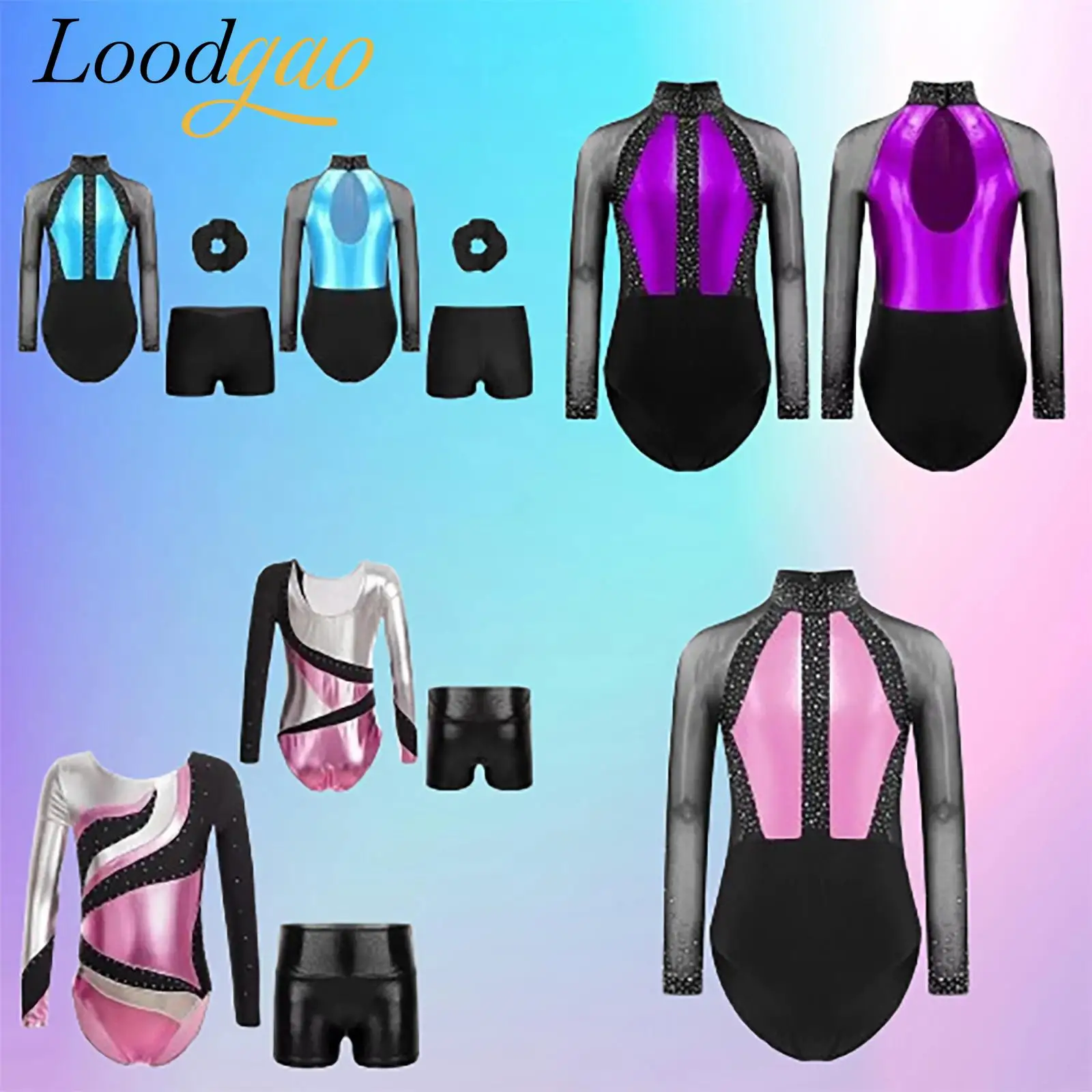 Kids Girls Rhythmic Gymnastics Outfits Dance Leotard Set Jumpsuit Tops Shorts Dancewear Athletic Bodysuit Fitness Bodysuits 
Kids Girls Rhythmic Gymnastics Outfits Dance Leotard Set Jumpsuit Tops Shorts Dancewear Athletic Bodysuit Fitness Bodysuits