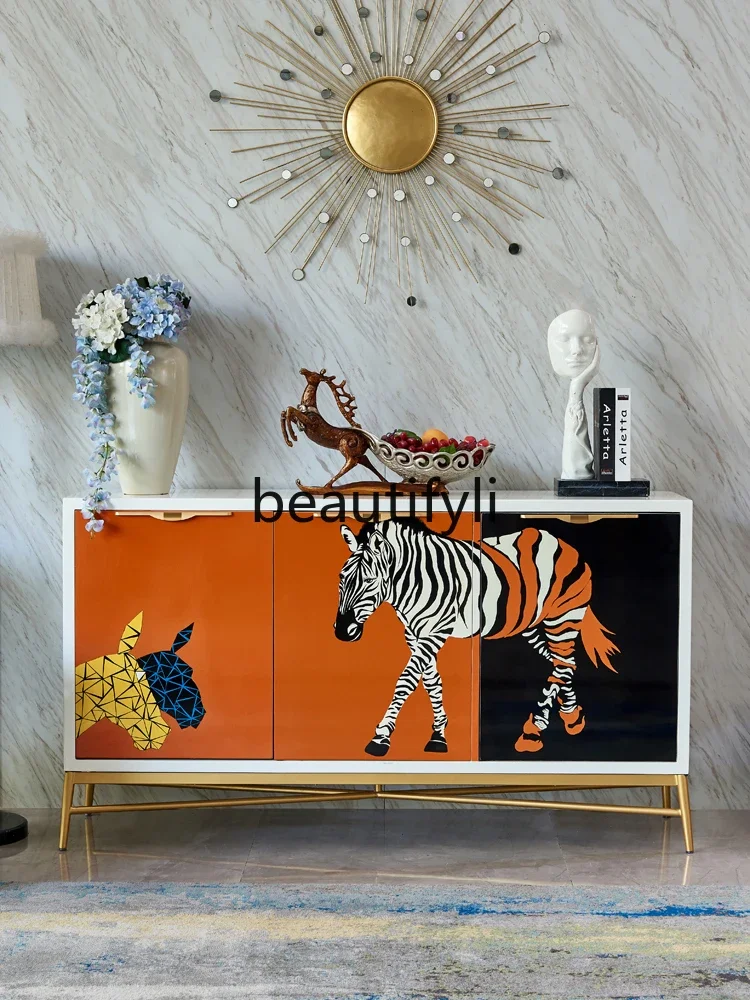 Postmodern simple painted zebra porch cabinet shoe cabinet decorative cabinet living room dining room side
Postmodern simple painted zebra porch cabinet shoe cabinet decorative cabinet living room dining room side