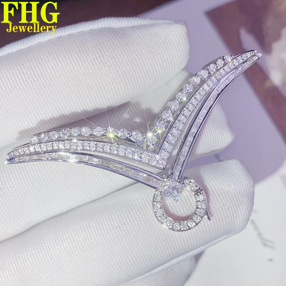 18k platinum pendant and brooch dual-purpose genuine gold diamond universal buckle
18k platinum pendant and brooch dual-purpose genuine gold diamond universal buckle