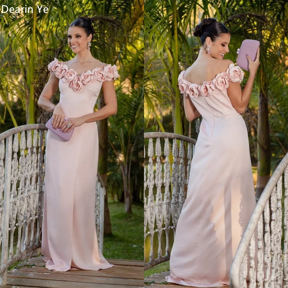 Customized Formal Gown Dearin Off-the-shoulder Column Floor Length Skirts Draped Applique 3D Flower Bespoke Occasion Dresses Pro
Customized Formal Gown Dearin Off-the-shoulder Column Floor Length Skirts Draped Applique 3D Flower Bespoke Occasion Dresses Pro