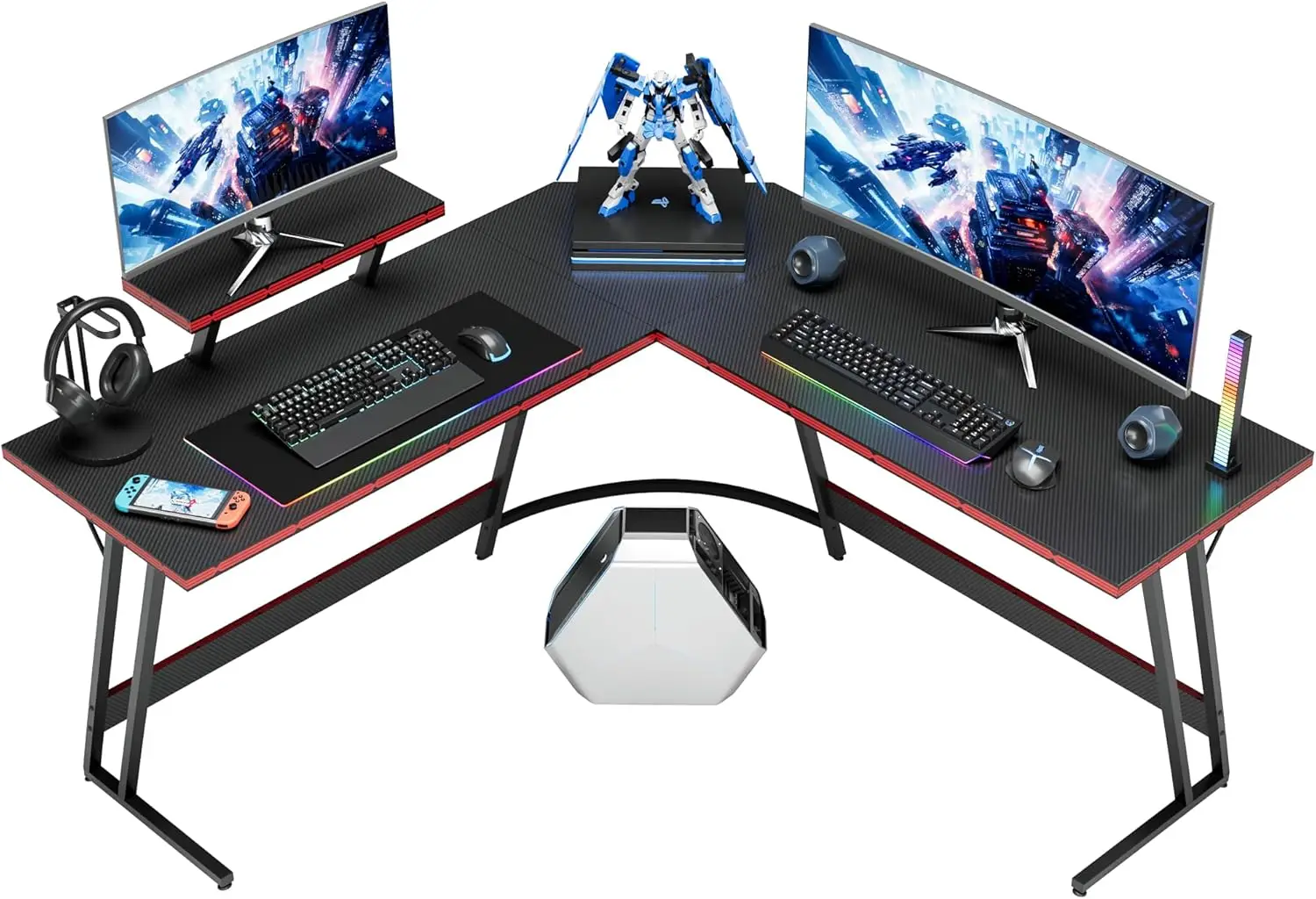 L Shaped Gaming Desk Computer Corner Desk PC Gaming Desk Table with Large Monitor Riser Stand for Home Office Sturdy Writing
L Shaped Gaming Desk Computer Corner Desk PC Gaming Desk Table with Large Monitor Riser Stand for Home Office Sturdy Writing