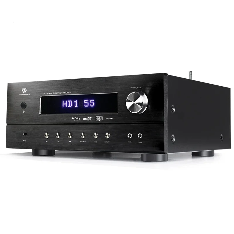 Winner AT-2180 High-Power 5.1.2 Channel AV Amplifier, Bt Home Theater & Karaoke Receiver for Immersive Audio
Winner AT-2180 High-Power 5.1.2 Channel AV Amplifier, Bt Home Theater & Karaoke Receiver for Immersive Audio