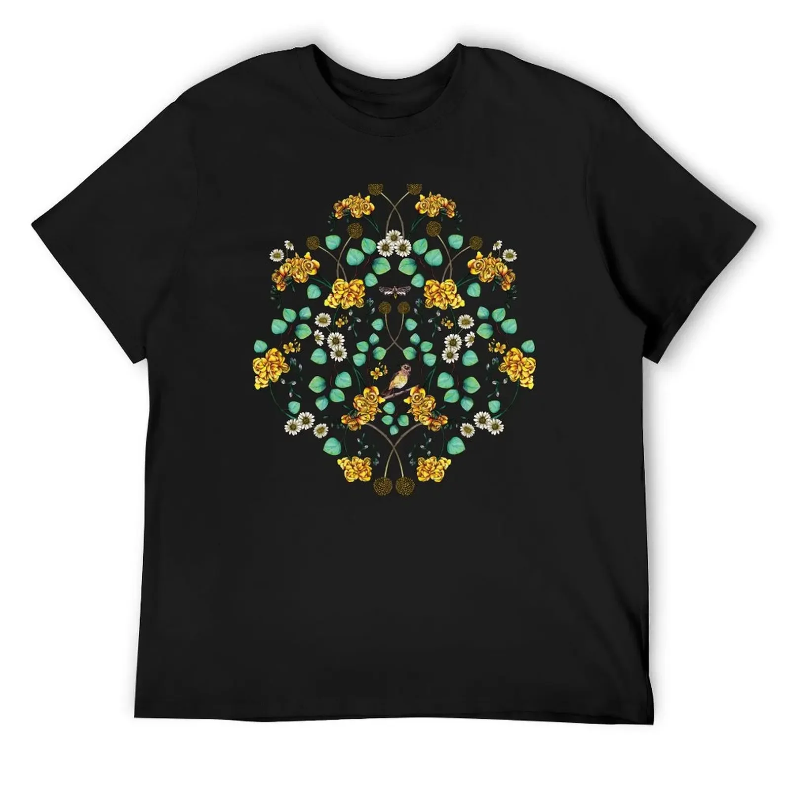 Warblers & Moths - Yellow & Teal Spring Floral/Bird Pattern T-Shirt graphic t shirts summer shirt men clothes
Warblers & Moths - Yellow & Teal Spring Floral/Bird Pattern T-Shirt graphic t shirts summer shirt men clothes
