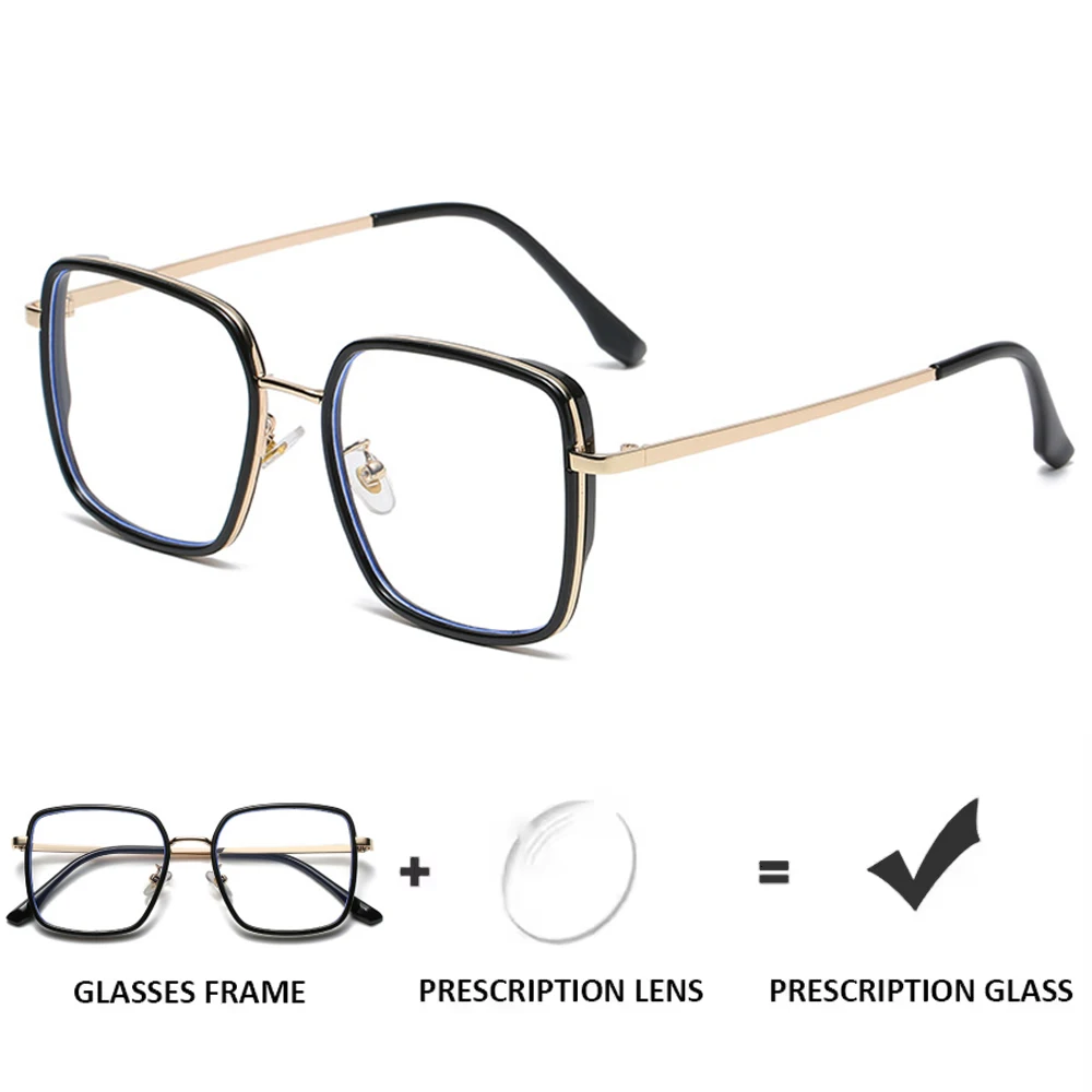 Anti Blue light Reading Glasses Women Prescription Glasses Optical Lenses Myopia Glasses for Men Metal Frame Square Eyeglasses
Anti Blue light Reading Glasses Women Prescription Glasses Optical Lenses Myopia Glasses for Men Metal Frame Square Eyeglasses