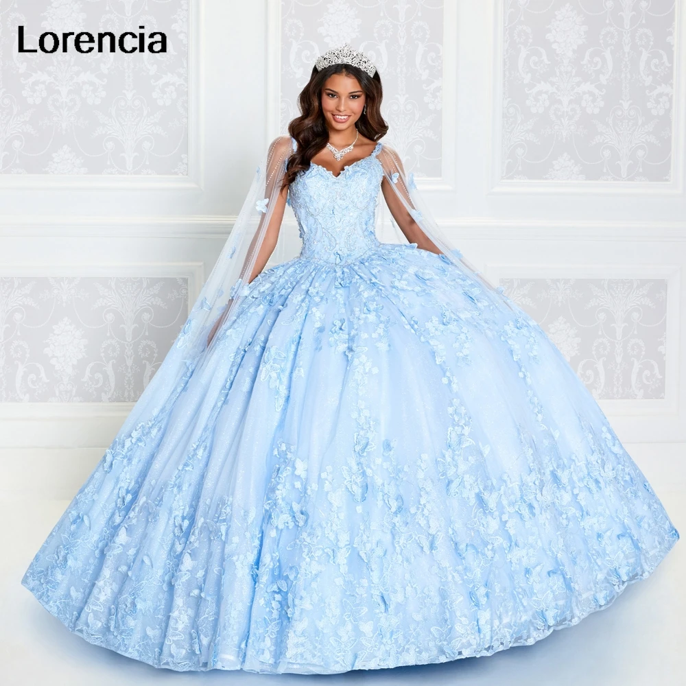 Lorencia голубое платье Quinceanera бальное платье Спагетти кружево Аппликация бабочка с бисером накидка милое 16 Vestidos De 15 лет YQD782
Lorencia голубое платье Quinceanera бальное платье Спагетти кружево Аппликация бабочка с бисером накидка милое 16 Vestidos De 15 лет YQD782