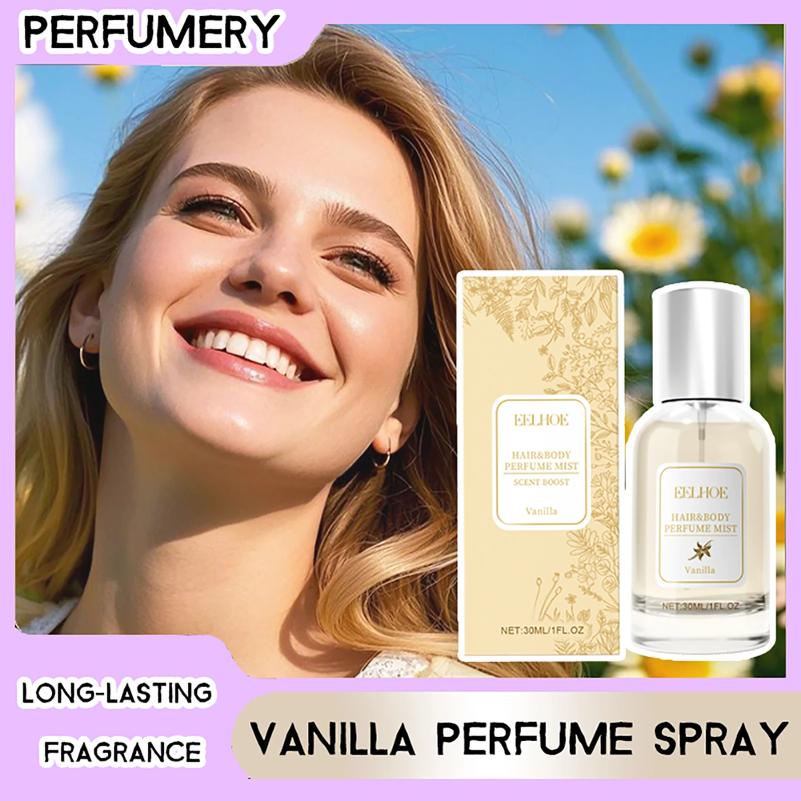 Long Lasting Eau de Toilette Women's Niche Perfume Spray Vanilla Scent De Mujer Originales Pheromone Exudes Feminine Char
Long Lasting Eau de Toilette Women's Niche Perfume Spray Vanilla Scent De Mujer Originales Pheromone Exudes Feminine Char