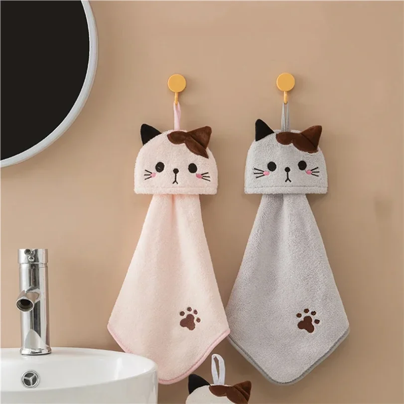 Cute cat kitchen cleaning towel coral velvet hand towel bathroom hanging absorbent dishcloth soft cleaning cloth rag
Cute cat kitchen cleaning towel coral velvet hand towel bathroom hanging absorbent dishcloth soft cleaning cloth rag