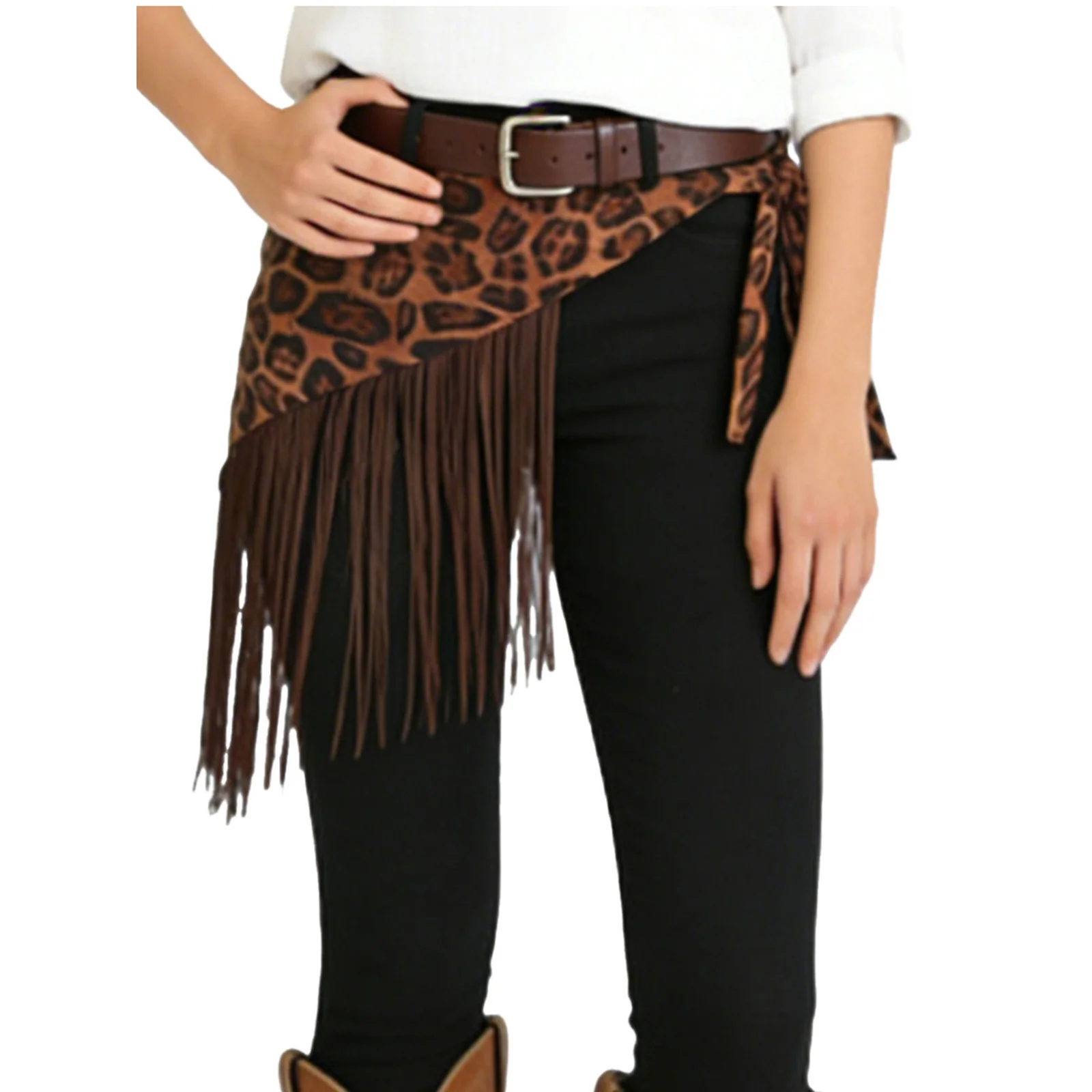 Women Vintage Leopard Printed Waist Belt Tassel Fringe Stylish Lace-up Waist Cover Belt Western Cowgirl Punk Costume Accessories
Women Vintage Leopard Printed Waist Belt Tassel Fringe Stylish Lace-up Waist Cover Belt Western Cowgirl Punk Costume Accessories