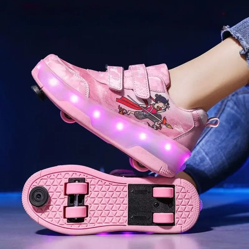 2025 Chinese Nezha Style Double-Row Deform Wheel Deformation Roller Skate 2 in 1 Removable Pulley Skate Skating Parkour with LED
2025 Chinese Nezha Style Double-Row Deform Wheel Deformation Roller Skate 2 in 1 Removable Pulley Skate Skating Parkour with LED