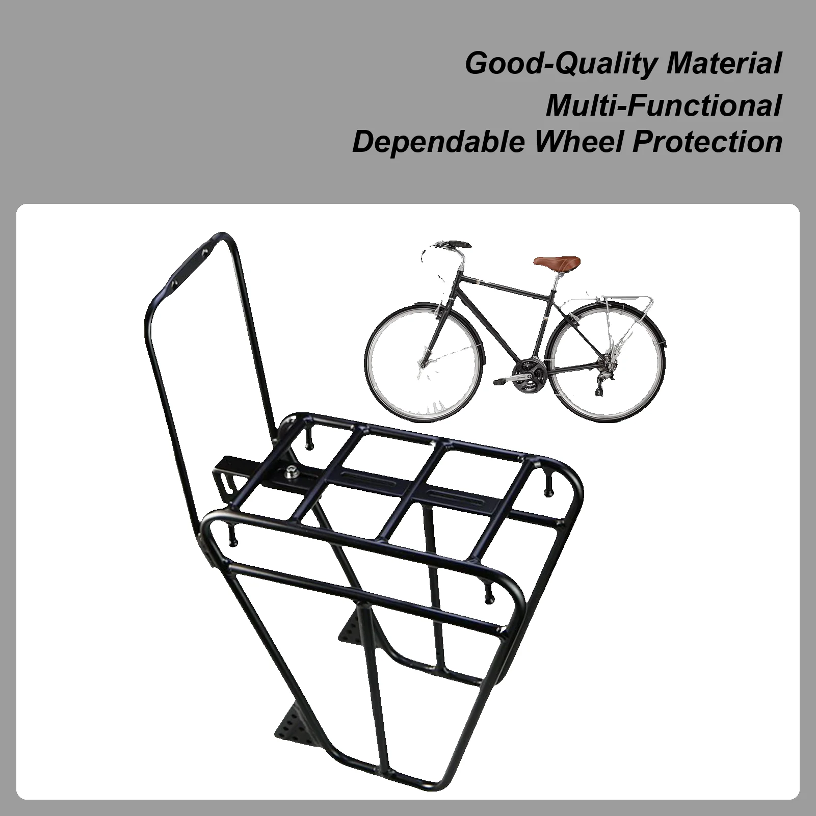 Front Bike Rack Aluminum Alloy Bike Front Rack Cycling Equipment for Luggage Sports Fitness Fishing Family Backpacking Friends
Front Bike Rack Aluminum Alloy Bike Front Rack Cycling Equipment for Luggage Sports Fitness Fishing Family Backpacking Friends