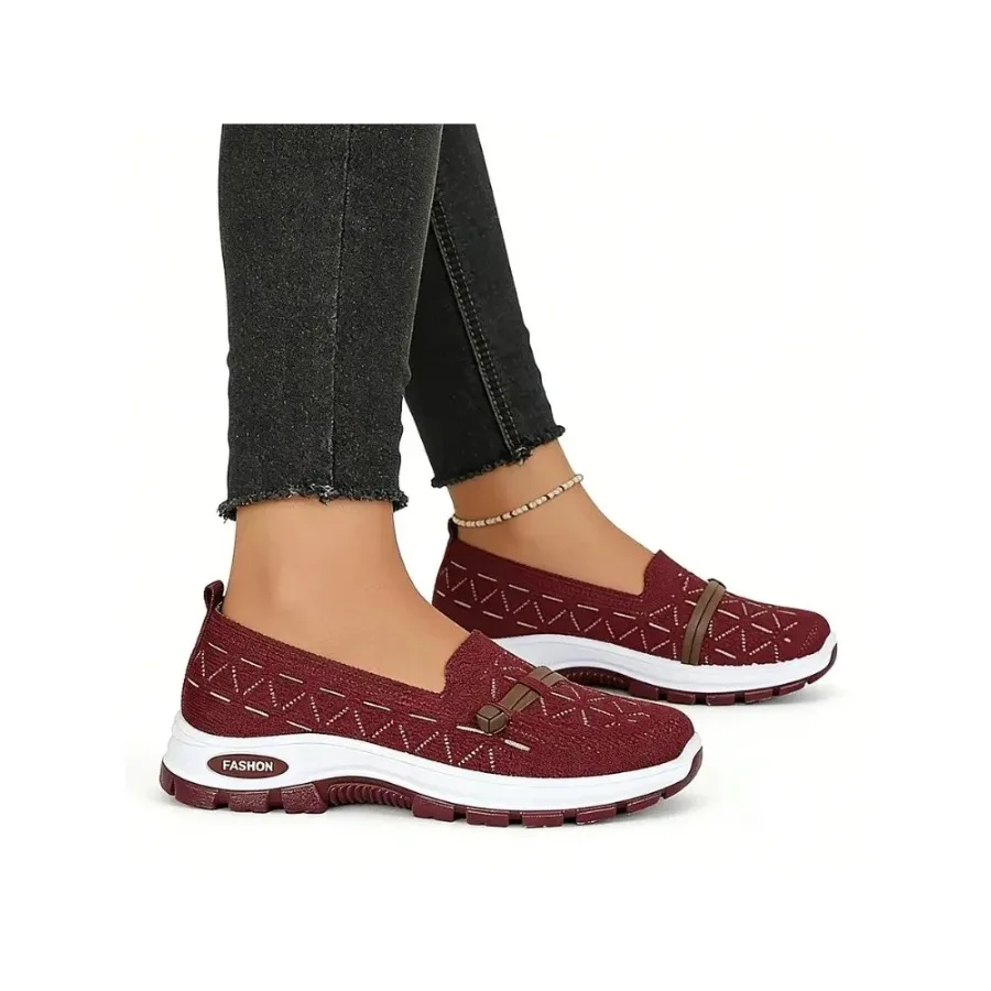 Breathable Knit Fabric Non-Slip PVC Cushion Sole Low Top Footwear, Four Season Shock Absorb Casual Walking
Breathable Knit Fabric Non-Slip PVC Cushion Sole Low Top Footwear, Four Season Shock Absorb Casual Walking