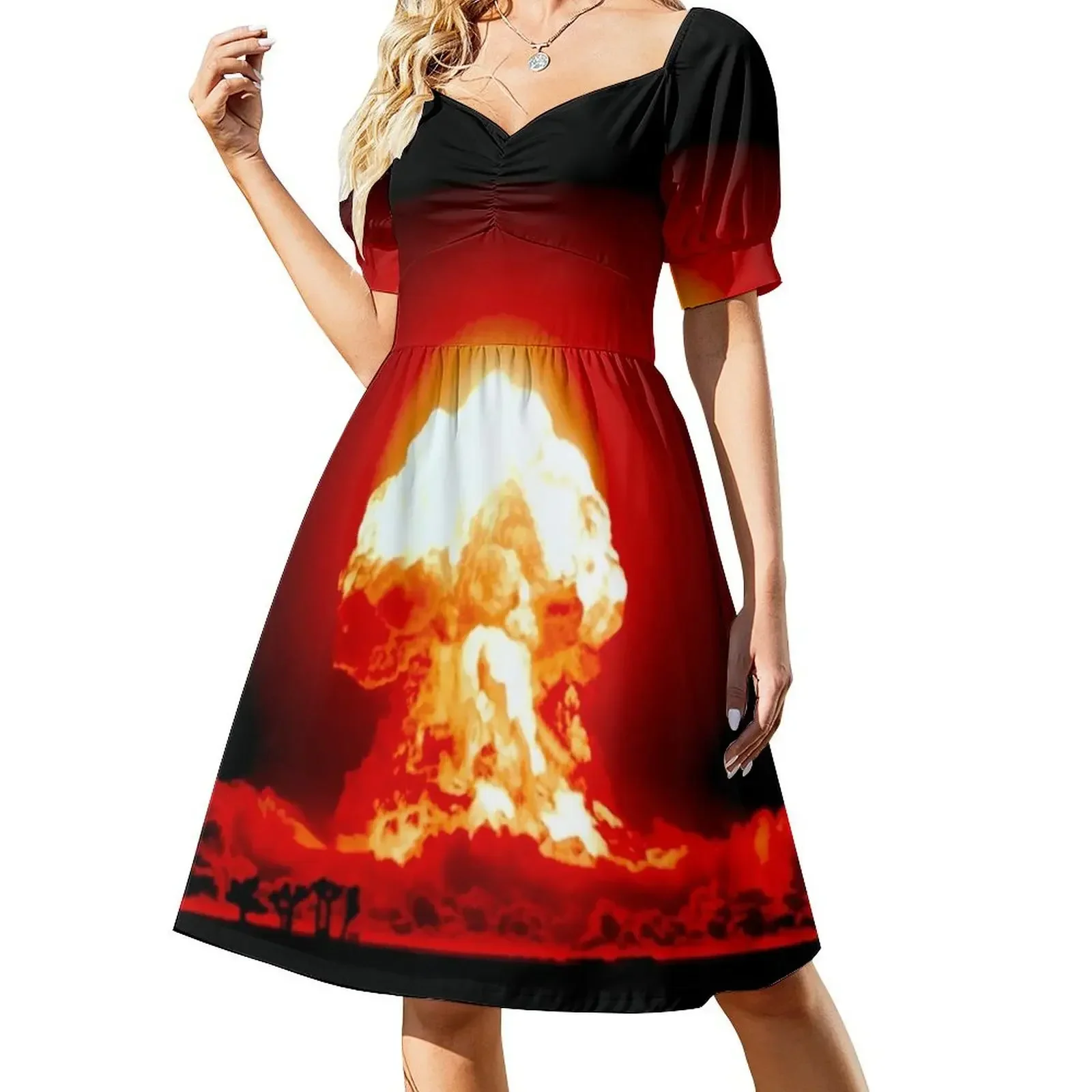 Mushroom cloud Short-Sleeved Dress women's dresses luxury dress for women Woman clothes Dress vintage
Mushroom cloud Short-Sleeved Dress women's dresses luxury dress for women Woman clothes Dress vintage