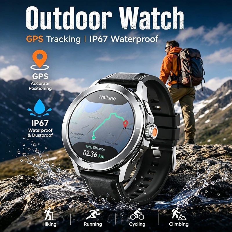 Outdoor Smart Watch Sports Mode Bluetooth Call Message Reminder 300mAh Battery Compass GPS Sports IP67 Waterproof Smart Watch
Outdoor Smart Watch Sports Mode Bluetooth Call Message Reminder 300mAh Battery Compass GPS Sports IP67 Waterproof Smart Watch