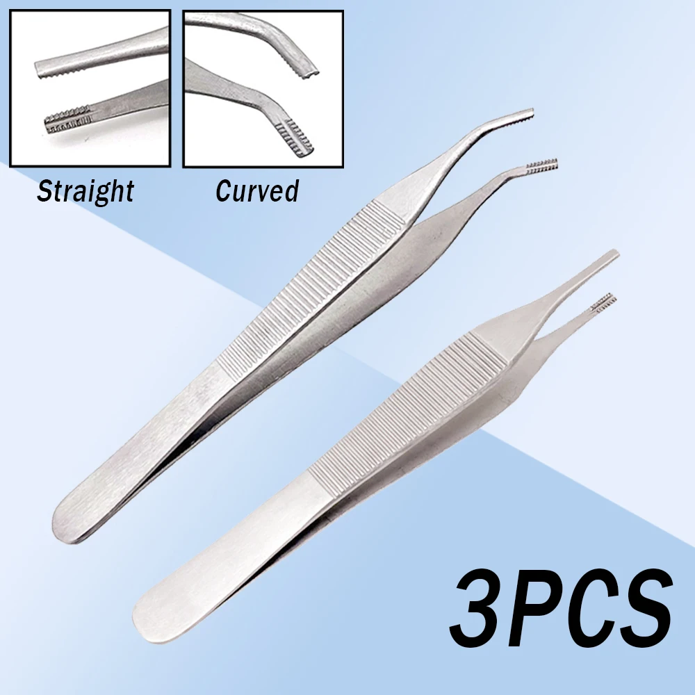 3 PCS Stainless Steel Surgical Forceps 12cm with Teeth for Cartilage Fat Tissue Handling Medical Instrument Set
3 PCS Stainless Steel Surgical Forceps 12cm with Teeth for Cartilage Fat Tissue Handling Medical Instrument Set