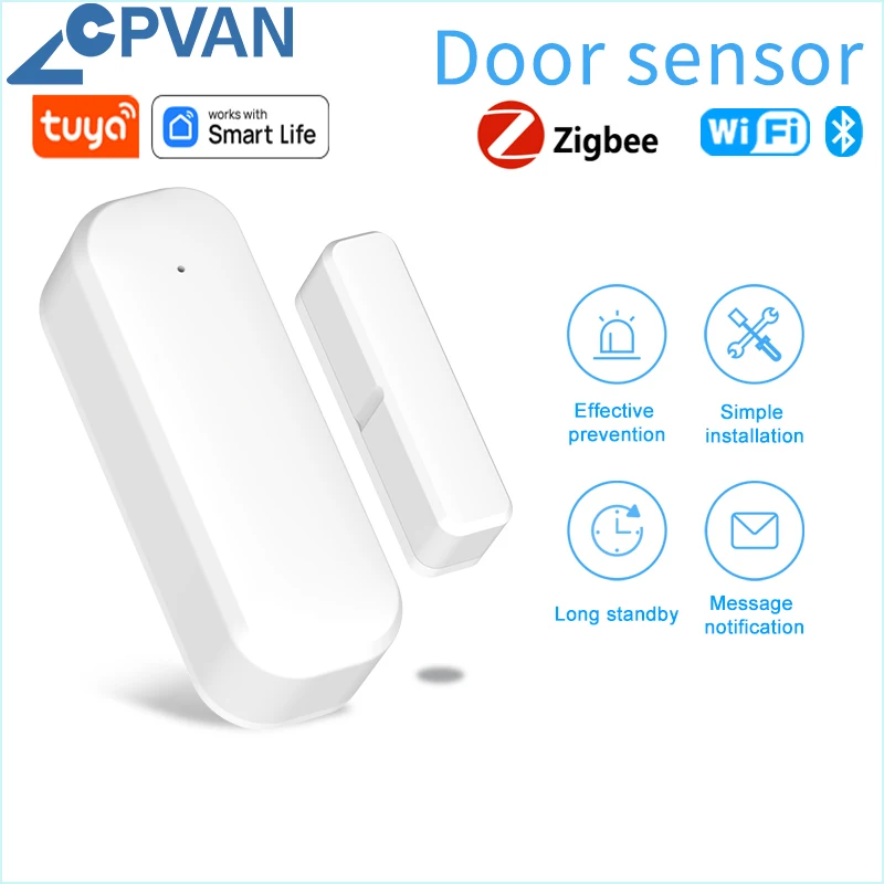 CPVAN Tuya WiFi Zigbee дверной датчик для умной домашней безопасности сигнализация с датчиком в реальном времени Intellisense детектор двери и окна
CPVAN Tuya WiFi Zigbee дверной датчик для умной домашней безопасности сигнализация с датчиком в реальном времени Intellisense детектор двери и окна