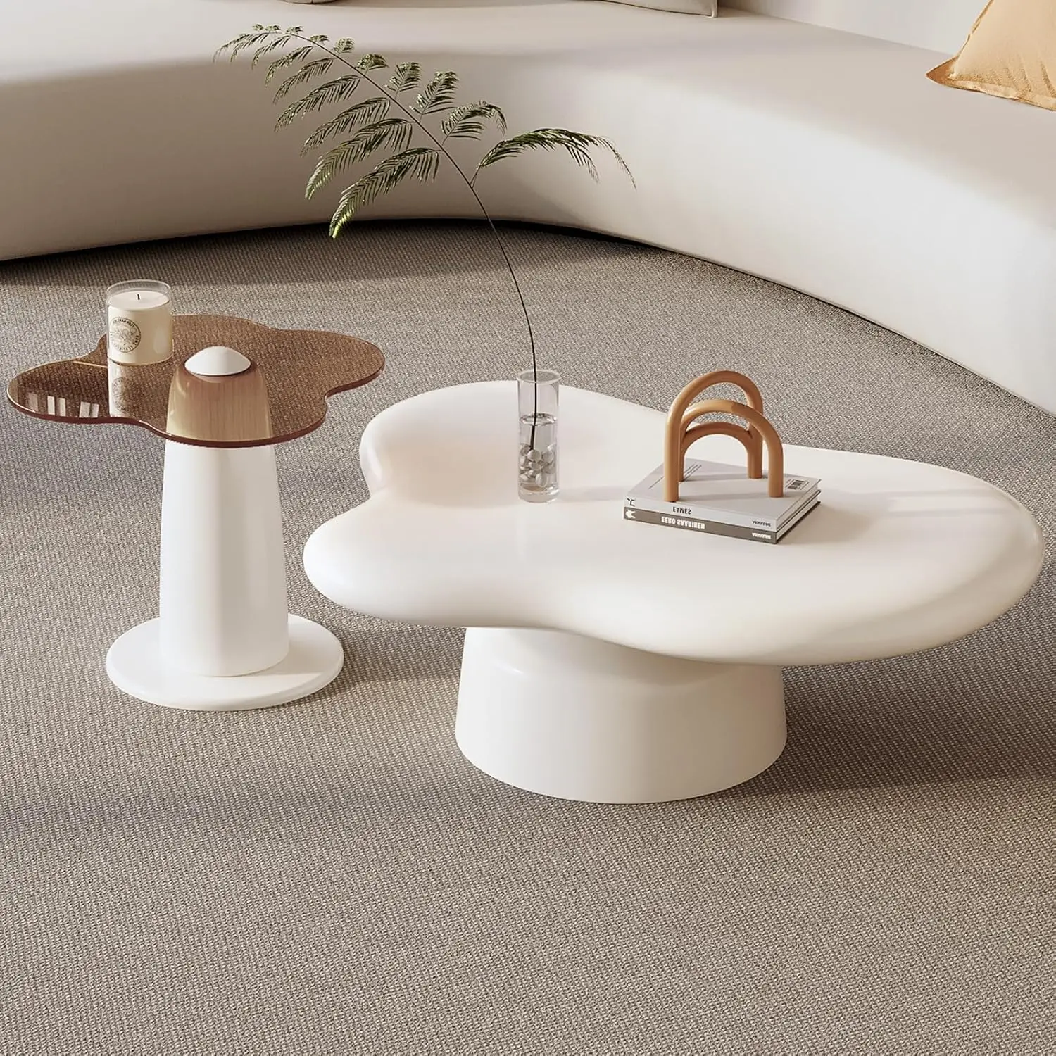 Cloud Shape Nesting Coffee Table Set Tempered Glass Top Modern Living Room Bedroom Office 2pcs, Customized
Cloud Shape Nesting Coffee Table Set Tempered Glass Top Modern Living Room Bedroom Office 2pcs, Customized